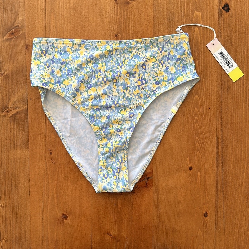 Summersalt Blue Yellow Bikini Bottom size 6. New.